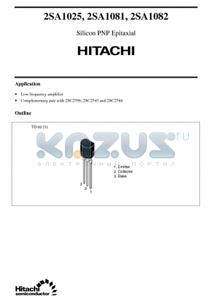 2SA1081 datasheet - Silicon PNP Epitaxial