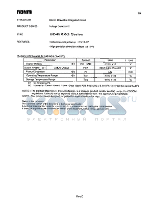 BD4944G datasheet - Voltage Detector IC