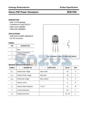 2SA1102 datasheet - Silicon PNP Power Transistors