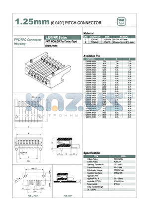 12508HR-18A00 datasheet - 1.25mm PITCH CONNECTOR