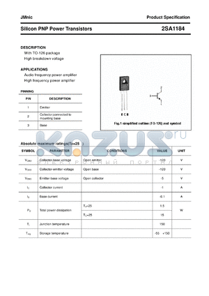 2SA1184 datasheet - Silicon PNP Power Transistors