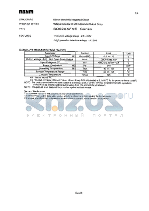 BD5227FVE datasheet - Voltage Detector IC with Adjustable Output Delay