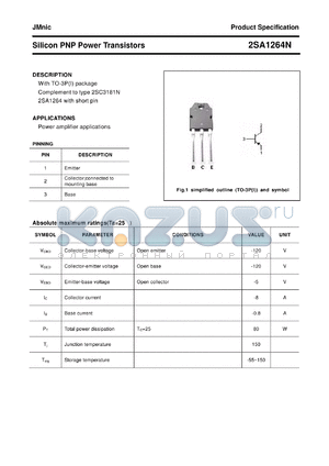 2SA1264N datasheet - Silicon PNP Power Transistors