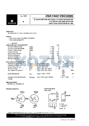 2SA1342 datasheet - SILICON PNP/NPN EPITAXIAL PLANAR TRANSISTOR FOR SWITCHING APPLICATIONS