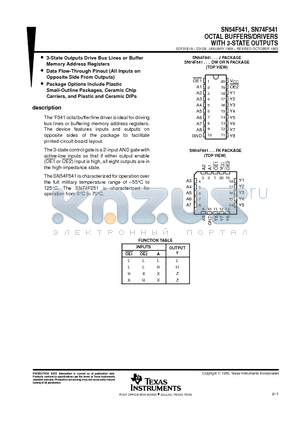 5962-9175301M2A datasheet - OCTAL BUFFERS/DRIVERS WITH 3-STATE OUTPUTS