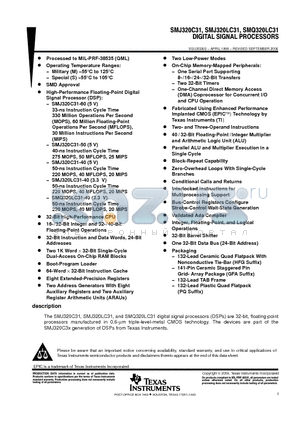 5962-9205804MYA datasheet - DIGITAL SIGNAL PROCESSORS