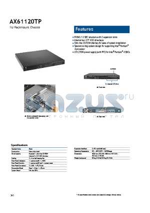 AX61120TP/X270 datasheet - Slim-line CD-ROM disk bay for ease of system installation