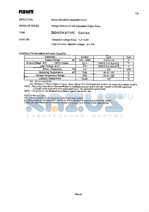 BD5335FVE datasheet - Voltage Detector IC with Adjustable Output Delay