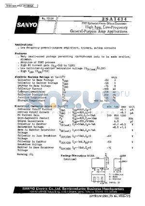 2SA1434 datasheet - High-hFE, Low-Frequency General-Purpose Amp Applications