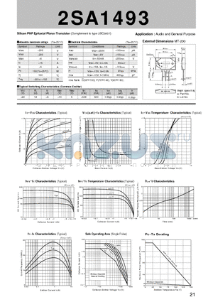 2SA1493_07 datasheet - Silicon PNP Epitaxial Planar Transistor