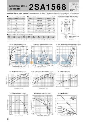 2SA1568_07 datasheet - Silicon PNP Epitaxial Planar Transistor