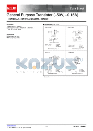 2SA1576AT106R datasheet - General Purpose Transistor (50V, 0.15A)