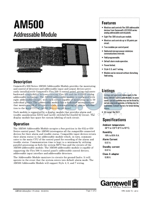 AM500 datasheet - Addressable Module