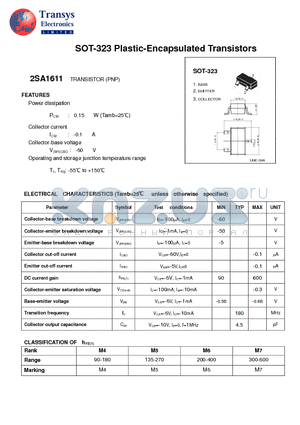 2SA1611 datasheet - Plastic-Encapsulated Transistors