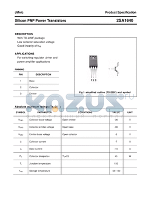 2SA1640 datasheet - Silicon PNP Power Transistors