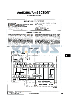 AM5380JC datasheet - SCSI Interface Controller