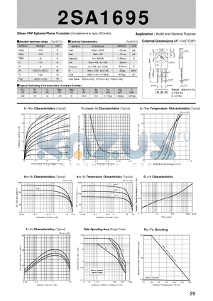 2SA1695_07 datasheet - Silicon PNP Epitaxial Planar Transistor