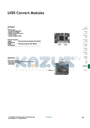 AX93221 datasheet - LVDS Converter