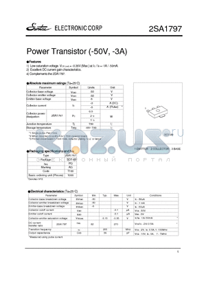 2SA1797 datasheet - Power Transistor (-50V, -3A)