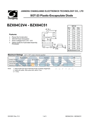 BZX84C9V1 datasheet - Plastic-Encapsulate Diode