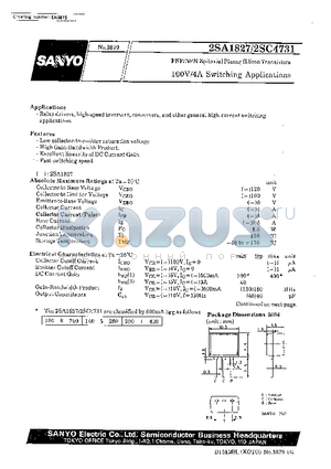 2SA1827 datasheet - 100V/4A Switching Applications