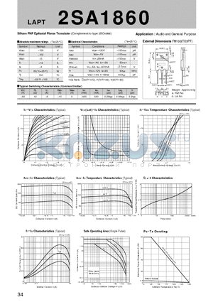 2SA1860_07 datasheet - Silicon PNP Epitaxial Planar Transistor