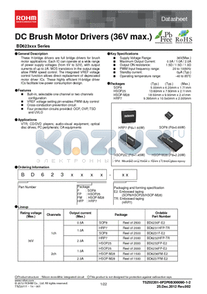 BD6231F datasheet - DC Brush Motor Drivers (36V max.)