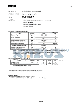 BD6422EFV datasheet - Silicon Monolithic Integrated Circuit