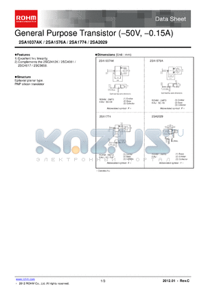 2SA2029 datasheet - General Purpose Transistor (50V, 0.15A)