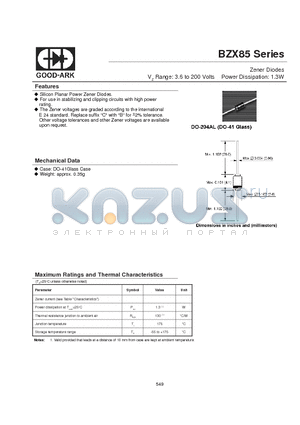 BZX85-C3V3 datasheet - Zener Diodes