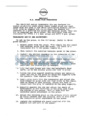 AM63181T datasheet - W.E. PHONE PLUG TERMINATOR