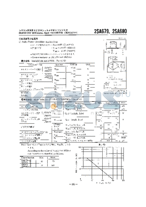 2SA680 datasheet - SILICON PNP EPITAXIAL MESA TRANSISTOR (TENTATIVE)