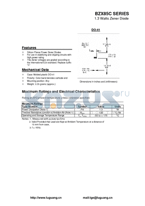 BZX85C10 datasheet - 1.3 Watts Zener Diode