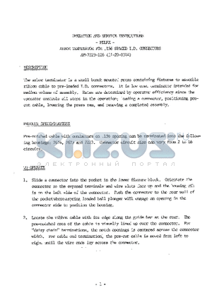 AM7223-43 datasheet - ARBOR TERMINATOR FOR .156 SPACED I.D. CONNECTORS