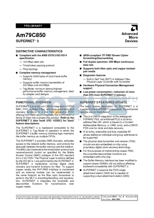 AM79C850 datasheet - SUPERNET-R 3
