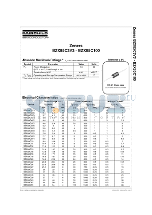 BZX85C51 datasheet - Zeners