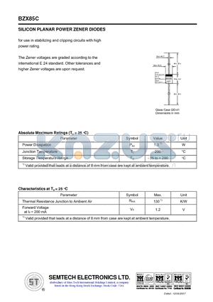 BZX85C51 datasheet - SILICON PLANAR POWER ZENER DIODES