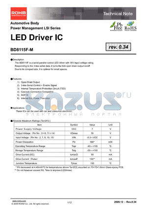 BD8115F-M datasheet - LED Driver IC