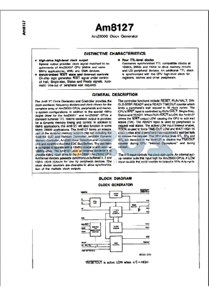 AM8127DTB datasheet - AM8127 Clock Generator