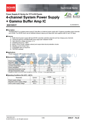 BD8150KVT_09 datasheet - 4-channel System Power Supply  Gamma Buffer Amp IC
