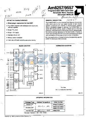 AM8257 datasheet - Programmable DMA Controller