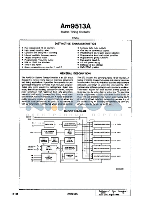AM9513AJC datasheet - SYSTEM TIMING CONTROLLER