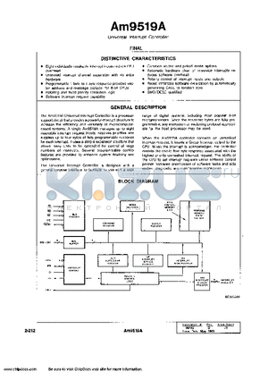 AM9519A-1JIB datasheet - Universal Interrupt Controller