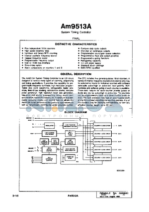 AM9513APC datasheet - SYSTEM TIMING CONTROLLER