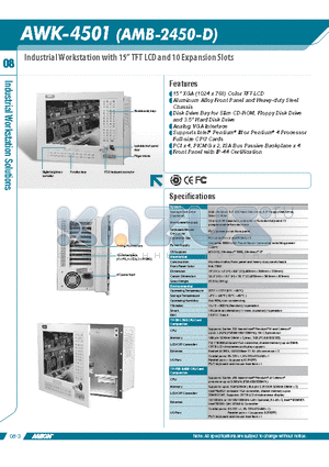 AMB-2450HT-E1 datasheet - 15 XGA (1024 x 768) Color TFT LCD