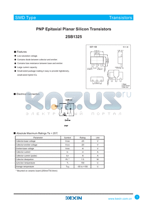 2SB1325 datasheet - PNP Epitaxial Planar Silicon Transistors