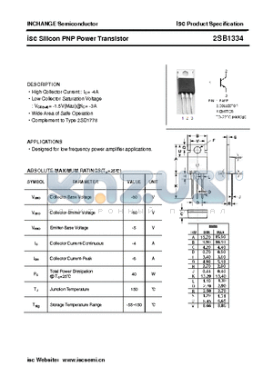 2SB1334 datasheet - isc Silicon PNP Power Transistor