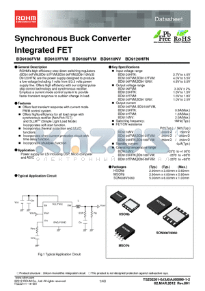 BD9106FVM datasheet - Synchronous Buck Converter Integrated FET