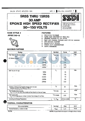 12R5 datasheet - 30 AMP EPION II HIGH SPEED RECTIFIER 50-150 VOLTS