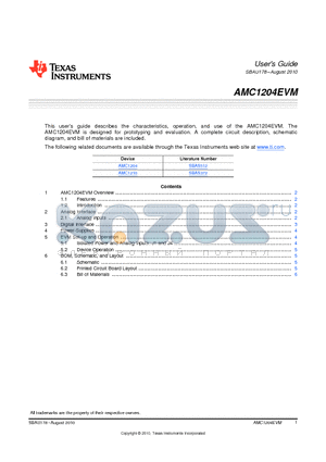 AMC1204 datasheet - Full-featured evaluation module